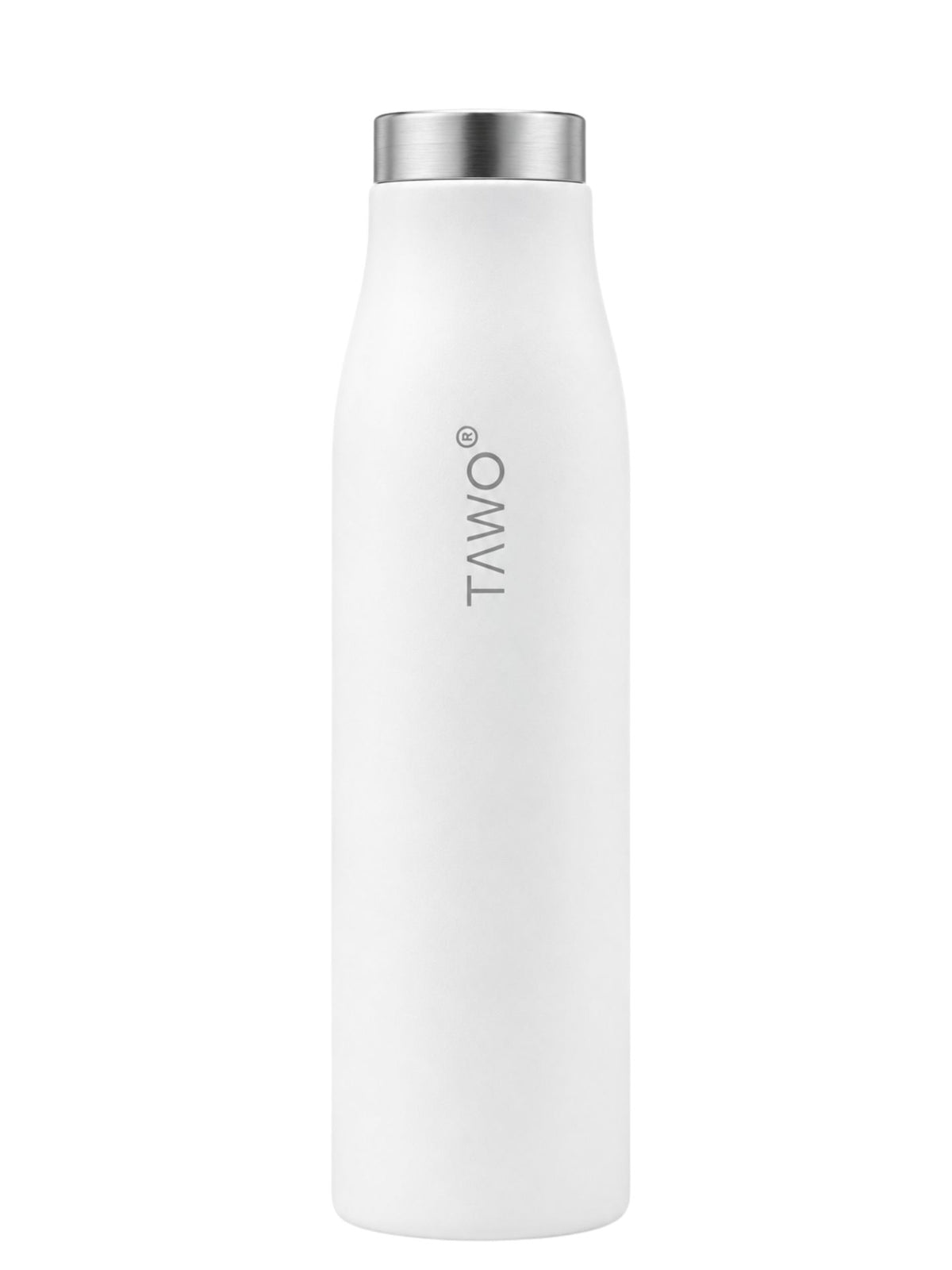 Botella Inteligente UV Autolimpiante TAWO® 750ml Blanco | Acero Inoxidable 316L
