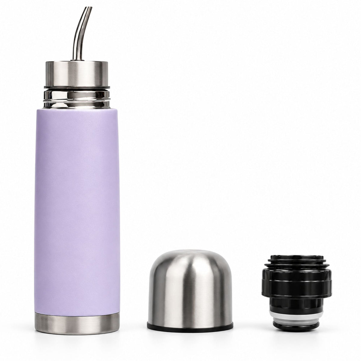 Termo Mate Acero Inoxidable 2 en 1 Botella Termica Tawo 750 Ml Morado