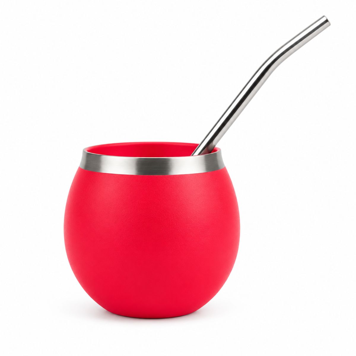 Termo Mate Acero Inoxidable 1.3 Litros Rojo + Mate y Bombilla