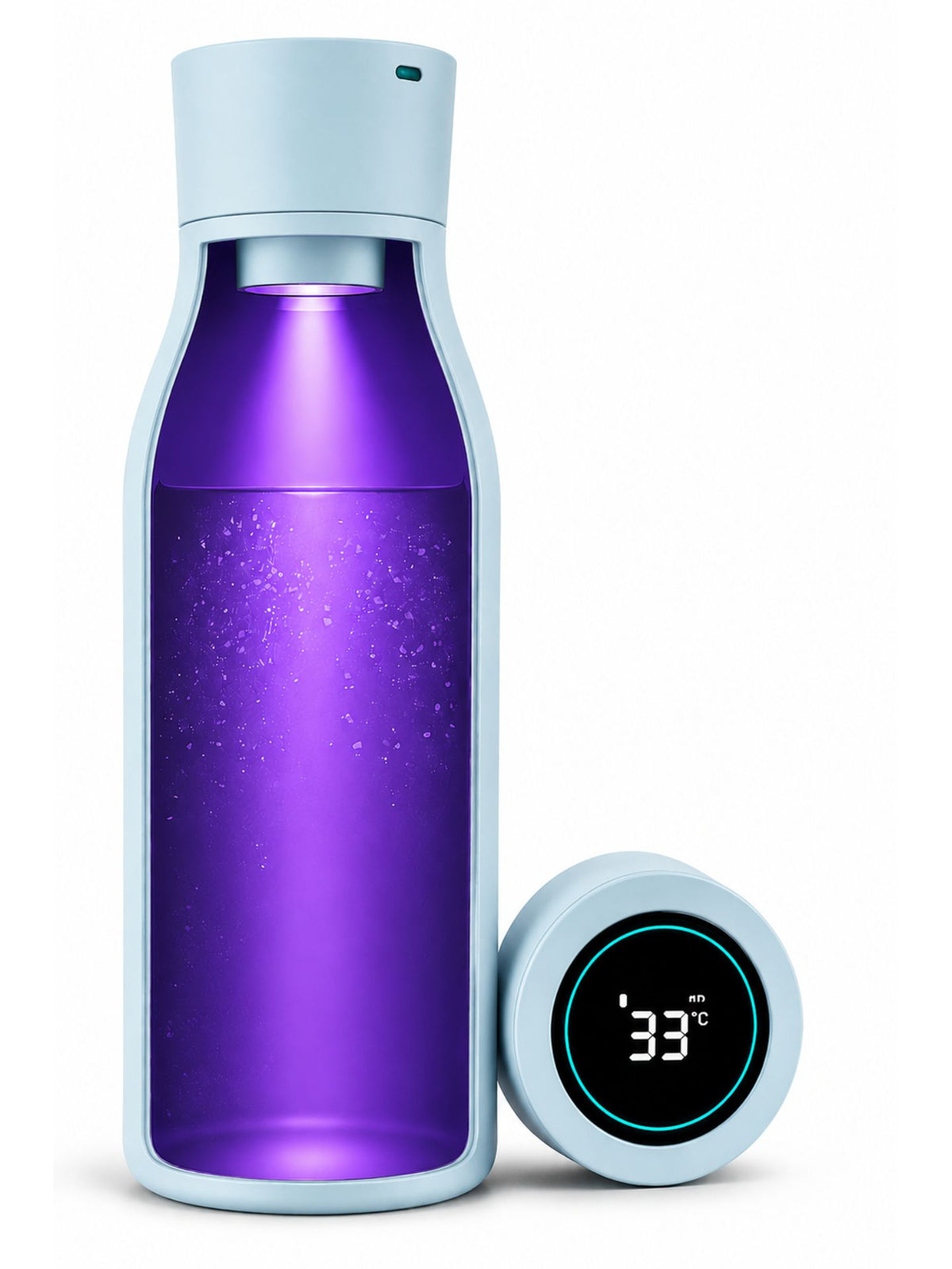 Botella Inteligente UV Autolimpiante TAWO® 750ml Celeste | Acero Inoxidable 316L