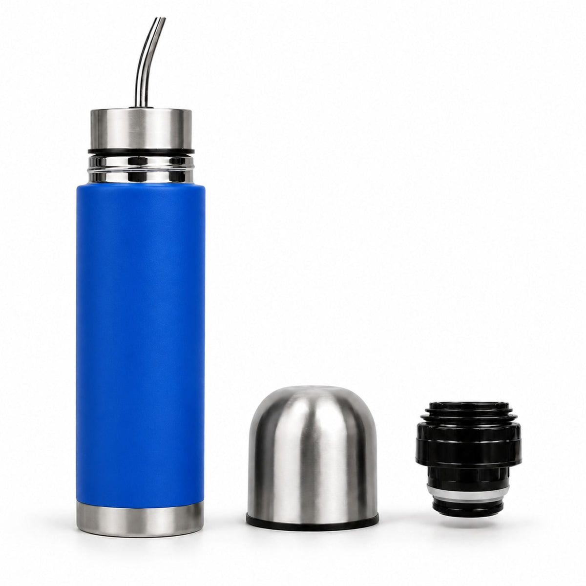 Termo Mate Acero Inoxidable 2 en 1 Botella Termica Tawo 750 Ml Azul