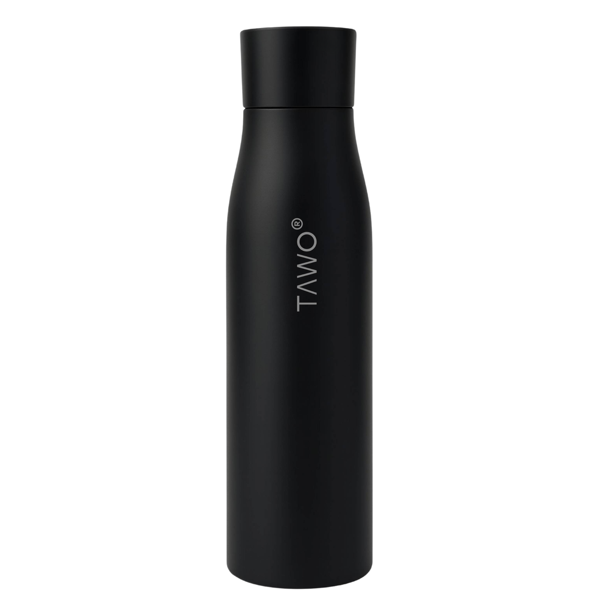 Botella Inteligente UV Autolimpiante TAWO® 750ml Negro | Acero Inoxidable 316L