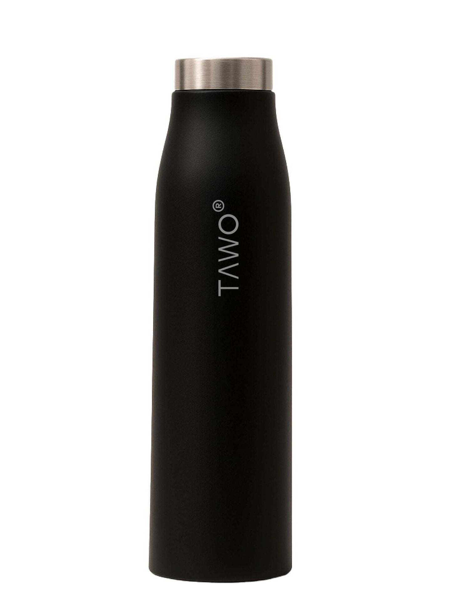 Botella Inteligente UV Autolimpiante TAWO® 750ml Negro | Acero Inoxidable 316L