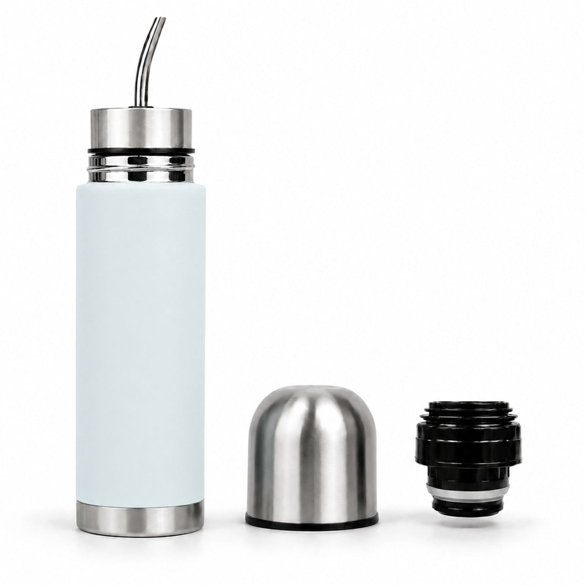 Termo Mate Acero Inoxidable 2 en 1 Botella Termica Tawo 750 Ml Celeste