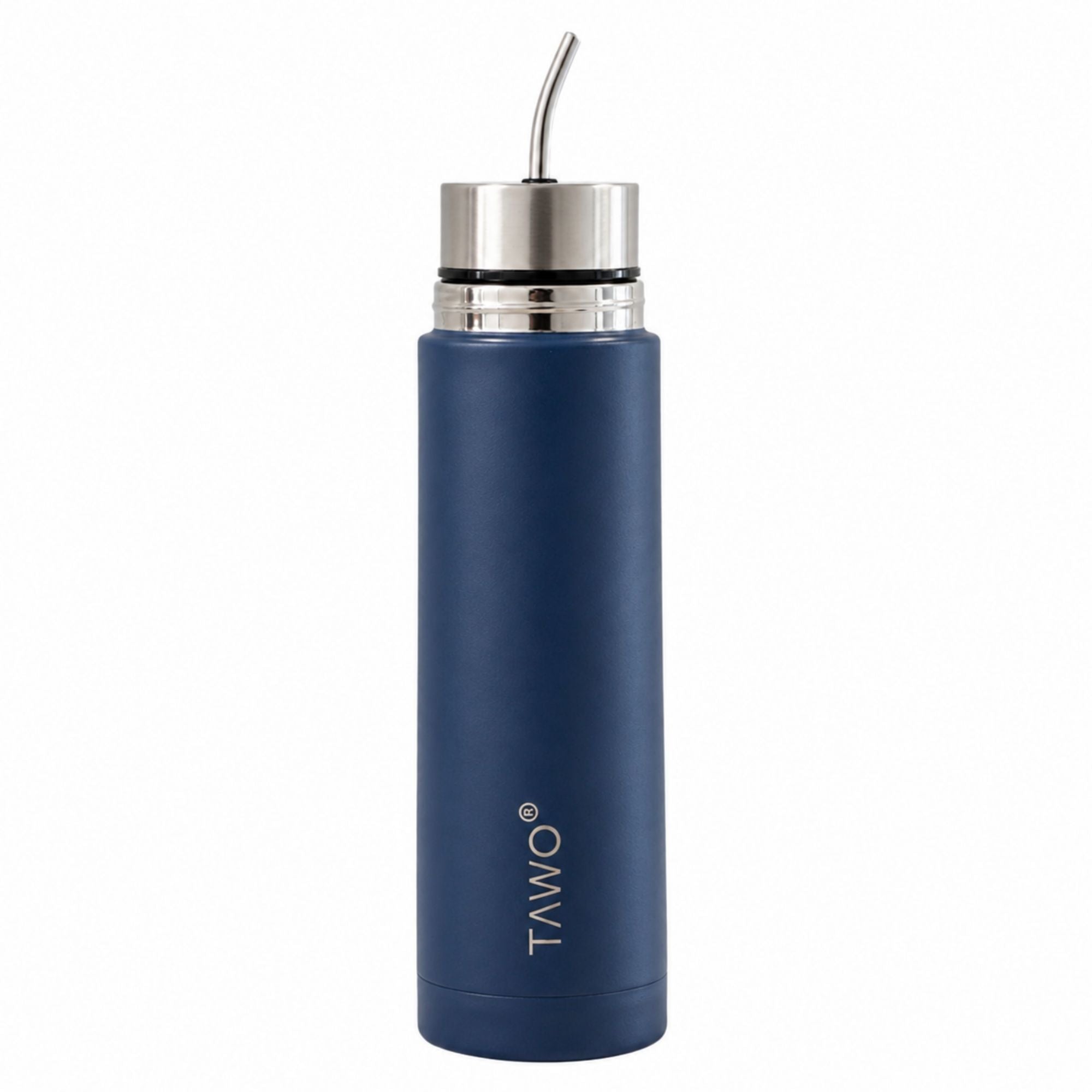 Termo Mate Autocebante Acero Inoxidable 2 en 1 Tawo 750 Ml - Azul Marino