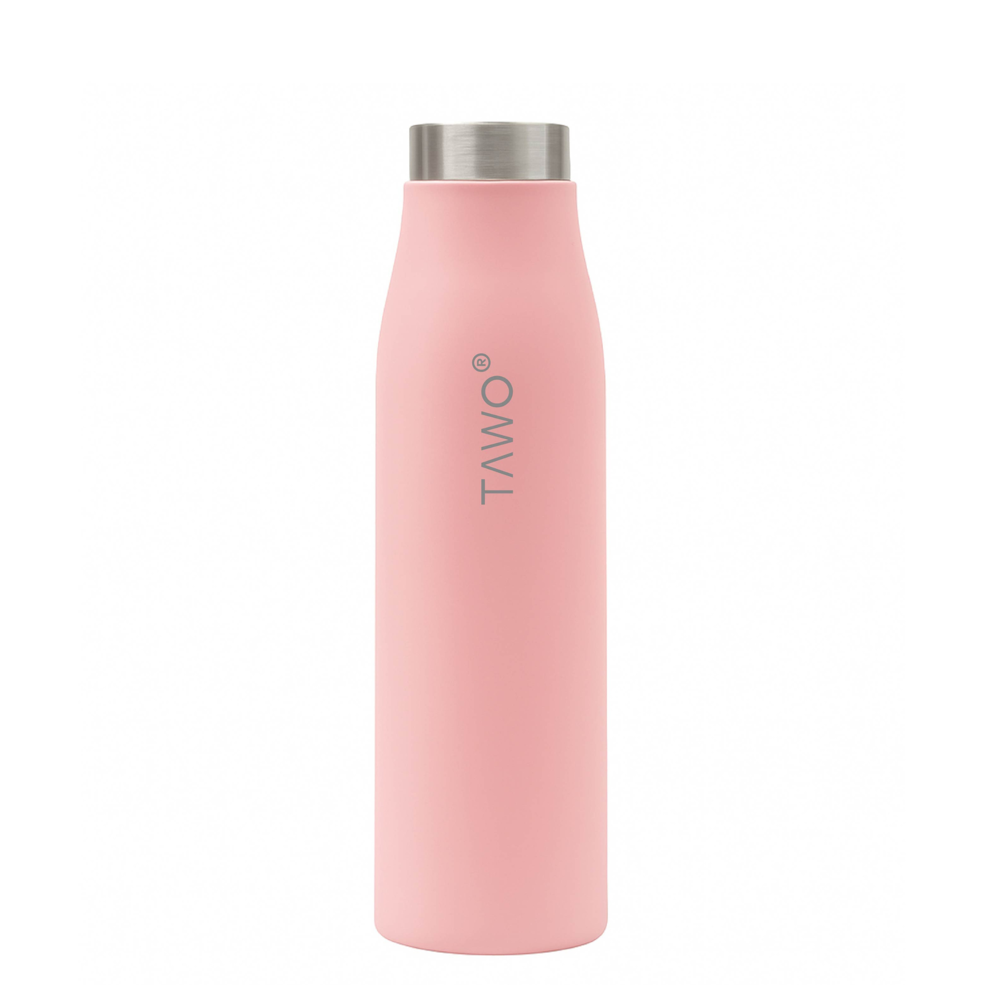 Botella Inteligente UV Autolimpiante TAWO® 750ml Rosado | Acero Inoxidable 316L