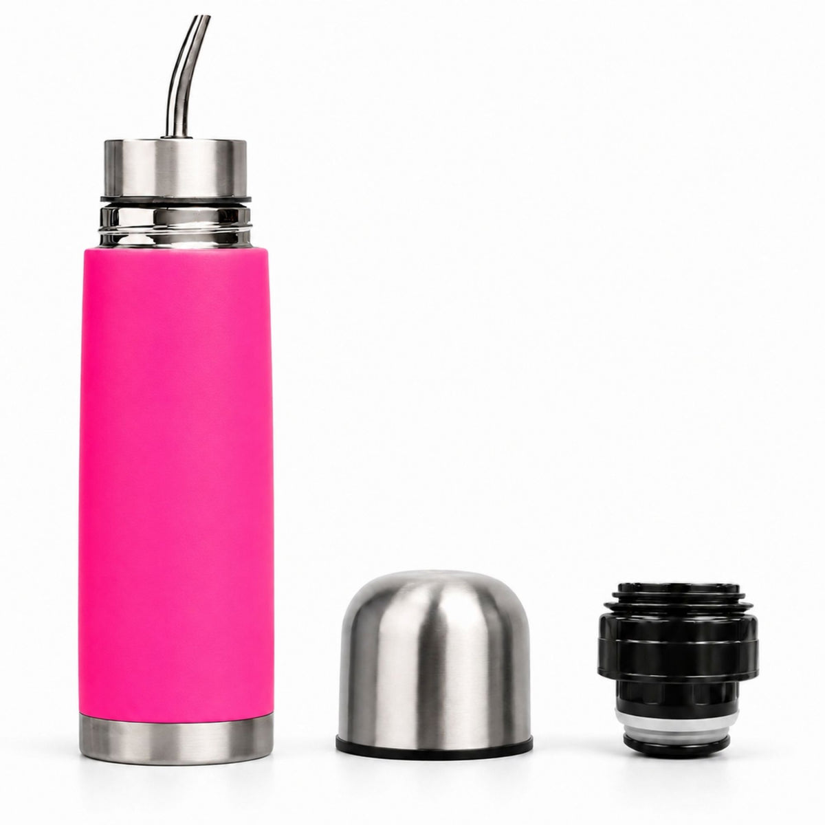 Termo Mate Acero Inoxidable 2 en 1 Botella Termica Tawo 750 Ml Fucsia